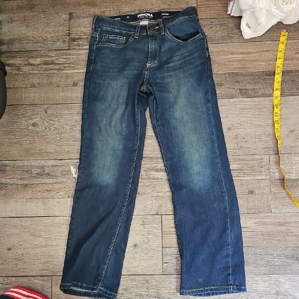 Sonoma Blue Relaxed Jeans with Vintage Wash. Girls Size 12